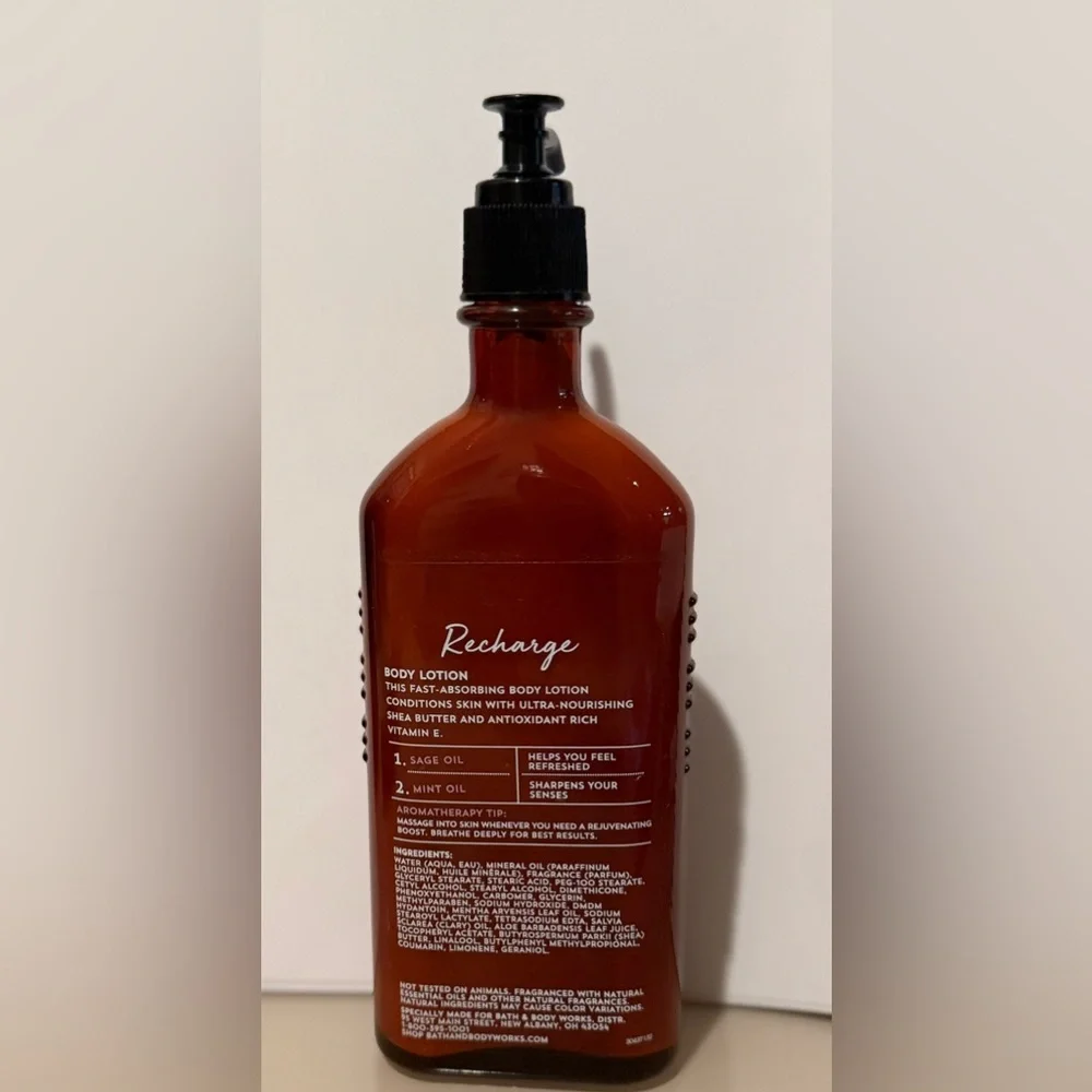 Bath & Body Works Aromatherapy Recharge Sage and Mint Body Lotion